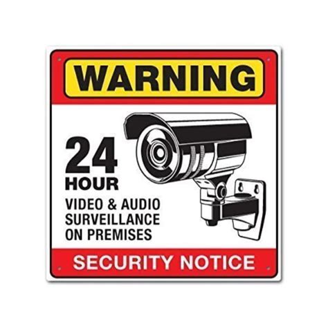 Warning Security Cameras In Use Metal Sign Surveillance Monitor S041
