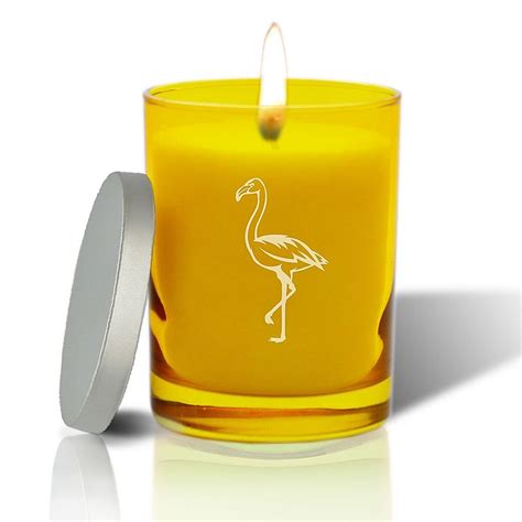 Carved Solutions Gem Collection Flamingo Citrine Soy Wax Candle Bed