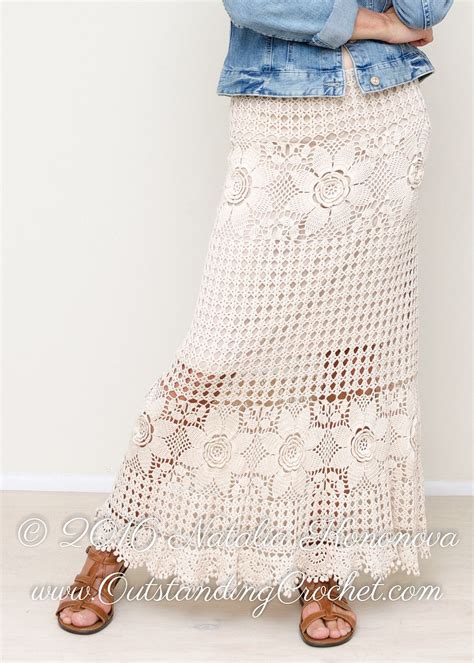 Tiered Boho Maxi Skirt Crochet Lace Pattern Maxi Skirt Pattern Crochet