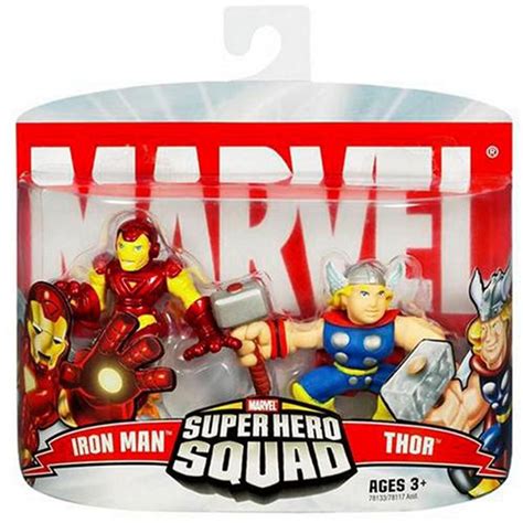 Marvel Super Hero Squad Series Iron Man Thor Action Figure 2-Pack