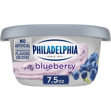 Philadelphia Blueberry Cream Cheese Spread 75 Oz Tub Cream Cheese