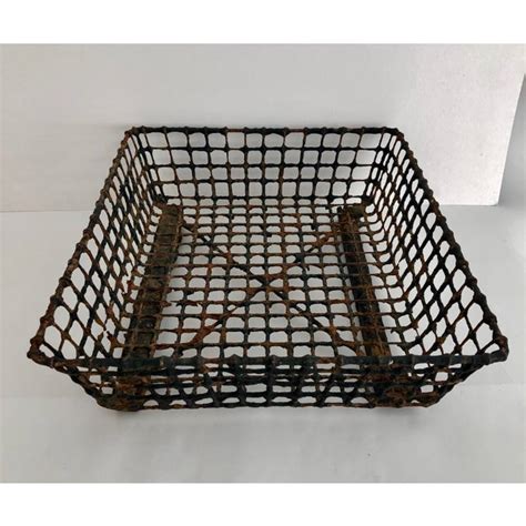 Vintage French Wire Oyster Basket Chairish