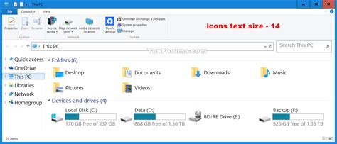 Before downloading any of the following programs, it is important to know that microsoft windows refreshes the contents of the desktop often. Icons Text Size - Change in Windows 10 - Windows 10 Tutorials