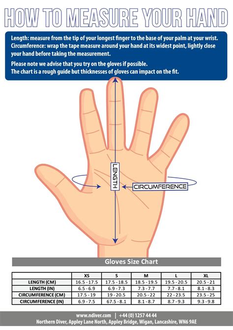 How To Measure Your Hand By Northern Diver Uk Issuu
