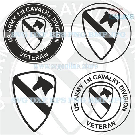 1st Cavalry Division Svg Dxf Png Clipart Vector Cricut Cut Etsy