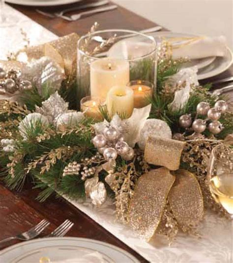 Ramitas de pino, cordel rojo y bolitas pequeñas de navidad: adornos-centro-mesa-de-navidad (24) | Decoracion de ...