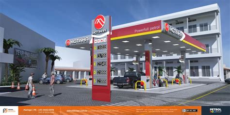 An Artists Rendering Of A Gas Station