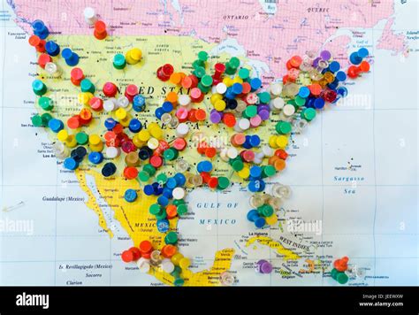 Map Of Us With Pins Interactive Map