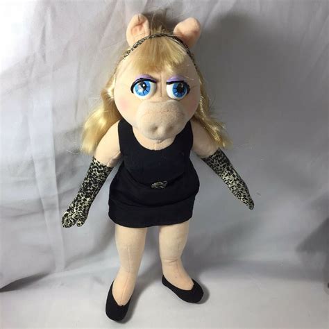 Miss Piggy Black Dress Leopard 15 Doll 1998 Applause Plush In 2021