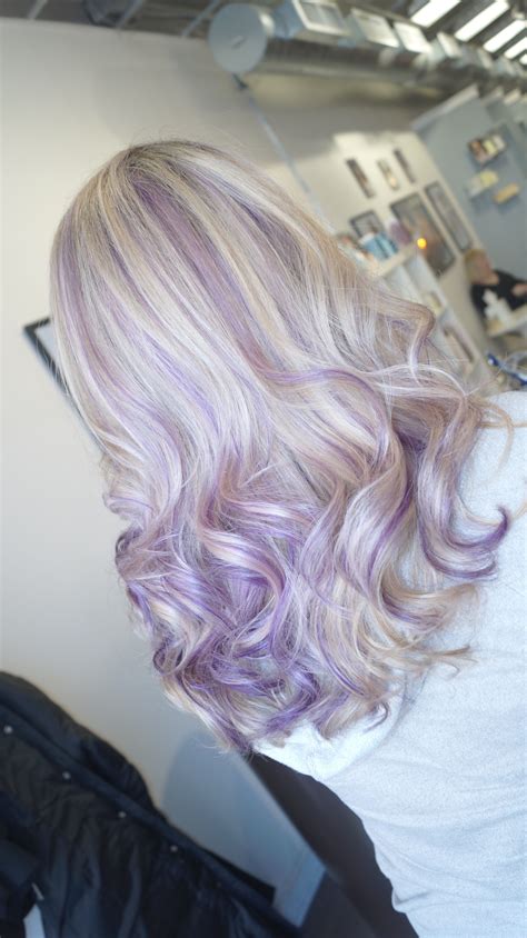 Lavender Highlights With Blonde Hair Purple Blonde Hair Lilac Hair Blonde Hair With Highlights