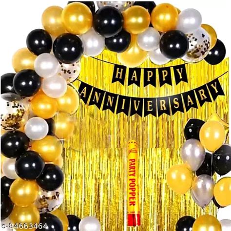 HAPPY ANNIVERSARY DECORATION COMBO KIT WITH PARTY POPPER