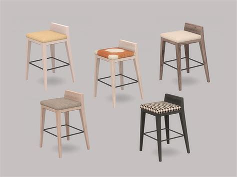 Ung999s Inside Out Dining Barstool Bar Stools Sims 4 Cc Furniture