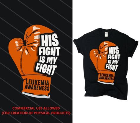 His Fight Is My Fight Leukemia Awareness Png Only Etsy