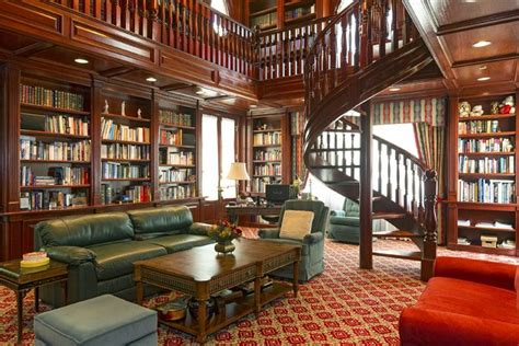 Spacious Home Library Interior Design Home House Styles