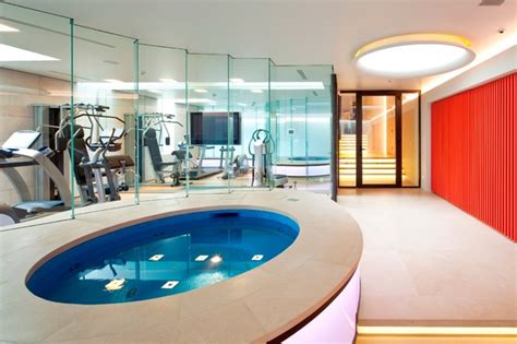 Basement Pool In London Modern Home Gym Other By Design By Guncast
