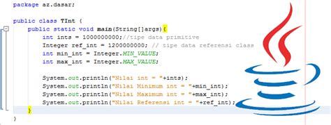 Tipe Data Pada Pemrograman Java Programming Tutorial