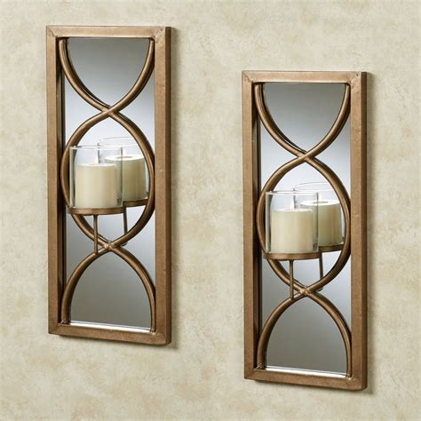 Anderson Gold Mirrored Wall Sconce Pair