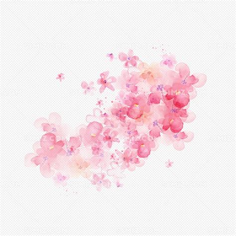 手绘水彩粉色花瓣图片素材免费下载 觅知网
