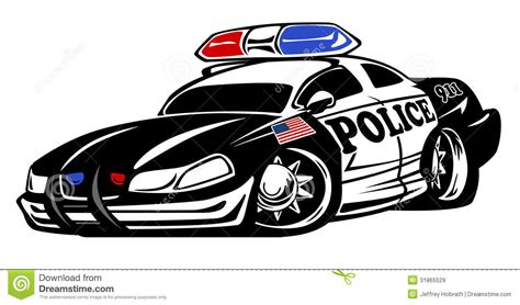 Police Car Cartoon Illustration Stock Illustration Image