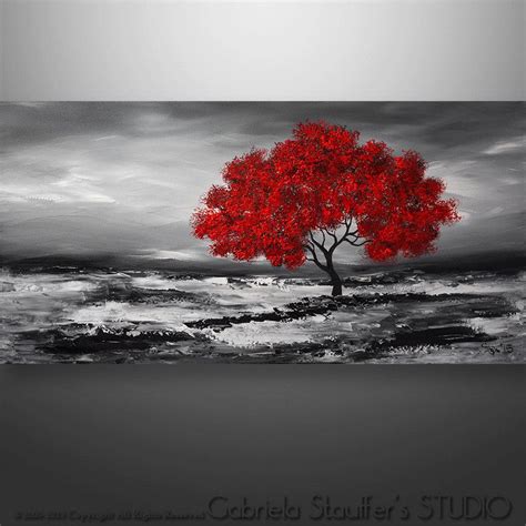 Abstract Painting Original Painting Wall Art Landscape Painting Tree