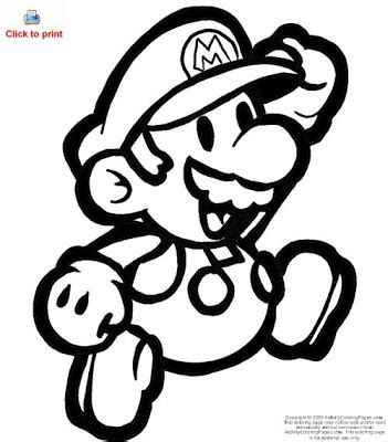 Make a coloring book with character mario bros for one click. Mario Coloring Pages Collection 2010