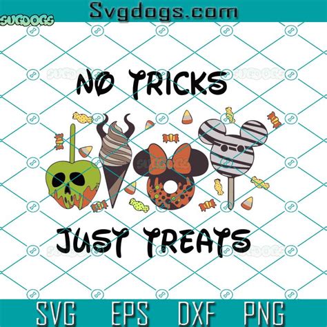 No Tricks Just Treats Svg Snackgoal Halloween Svg Carnival Food Svg