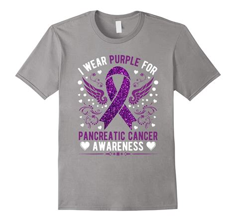 I Wear Purple For Pancreatic Cancer Awareness Support Shirt