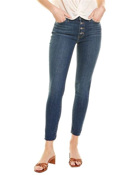 Hudson Jeans Natalie Reda Mid Rise Skinny Crop Jean In Blue Lyst Australia