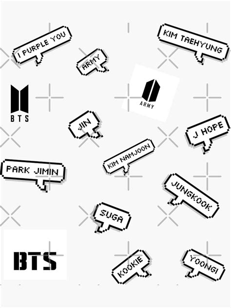 Bts Stickers Sticker For Sale By Lx0velyleo Redbubble