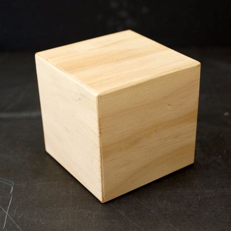 Blank Do-It-Yourself Wood Block / Cube, 3 inch cube - ThirdShiftVintage.com