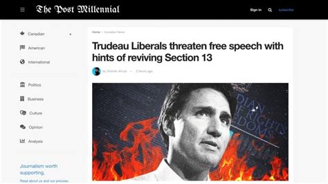 Canadian News Site The Post Millennial Blurs Line Between Journalism