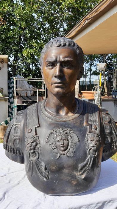 Bust Julius Caesar Roman Emperor 66 Cm 1 Bronze