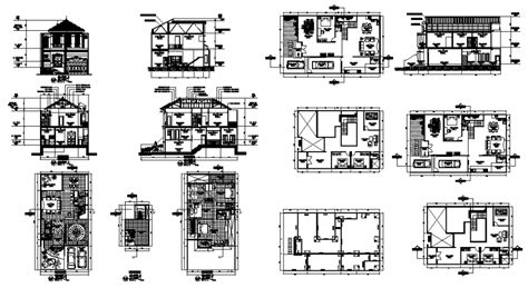 One Bhk House Plan Elevation And Section Autocad File Cadbull