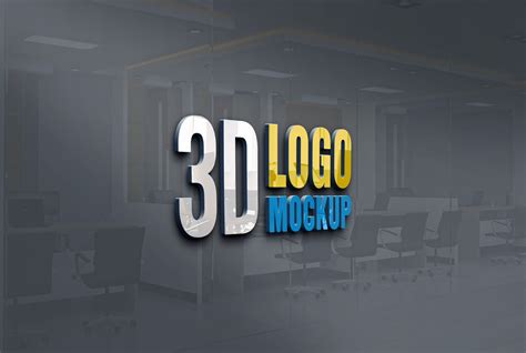 New 3d Logo Mockup Psd Free Download Logo Mockup