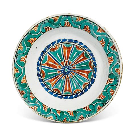 An Iznik Pottery Dish Ottoman Turkey Circa Alain R Truong
