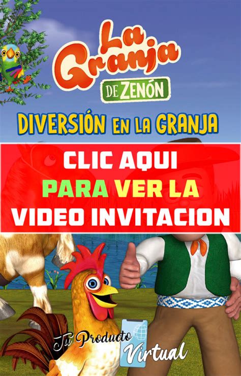 Video invitación de cumpleaños de la Granja de Zenón Personalizada