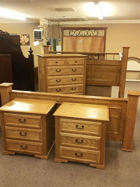 Headboard, footboard, rails, dresser, mirror and nightstand. OAK THORNWOOD KING BEDROOM SET | Delmarva Furniture ...