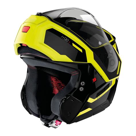 Casco Nolan Modulare N90 3 Driller N Com Glossy Black Yellow Size Tg Xl