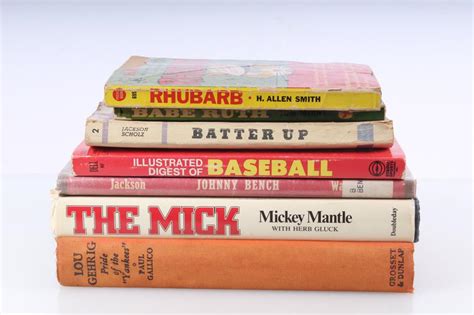 Lot Vintage Baseball Books Lot Of Seven