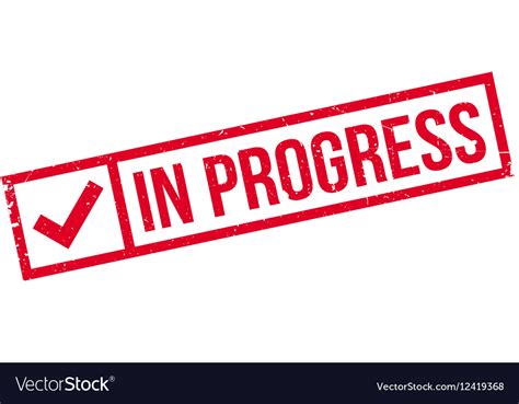 In Progress Rubber Stamp Royalty Free Vector Image