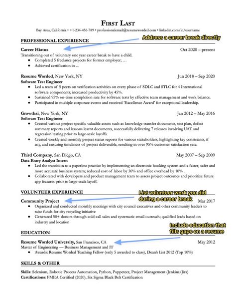 How To Explain A Gap In Employment On Your Resume