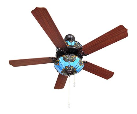 Install light bulbs, glass shades, and pull chains, following the directions provided by the manufacturer. stained glass ceiling fans | Stained Glass Ceiling Fan and ...
