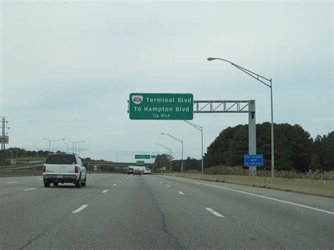 Virginia Interstate 564 Westbound Cross Country Roads