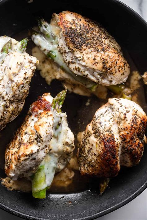 Flip the chicken over and cook for an additional 3 to 5 minutes. Asparagus Stuffed Chicken Breast | Food Faith Fitness