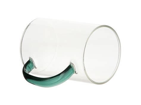 Sublimation 12oz 360ml Glass Mug W Green Handle Clear Bestsub Sublimation Blanks