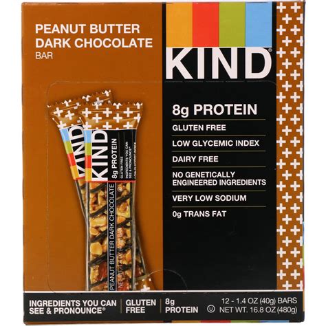 Kind Bars Kind Plus Peanut Butter Dark Chocolate Bar 12 Bars 14 Oz
