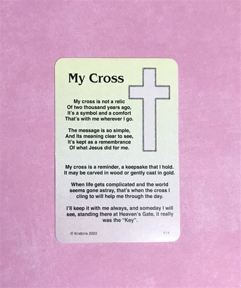 My Cross Poem Card Angeldesignsbydenise