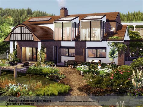 The Sims Resource Scandinavian Modern Home No Cc