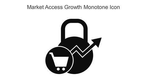 Market Access Growth Monotone Icon In Powerpoint Pptx Png And Editable