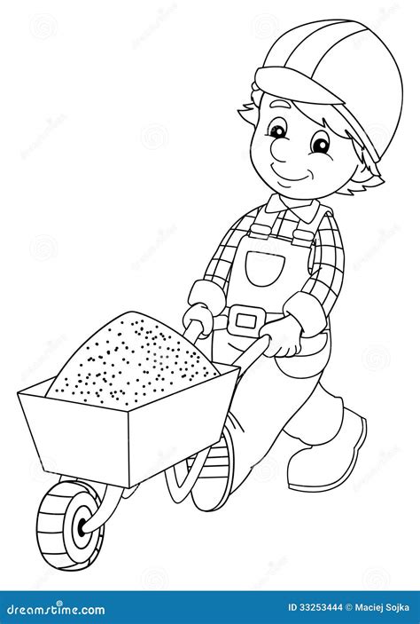 The Coloring Plate Construction Worker Illustration For The